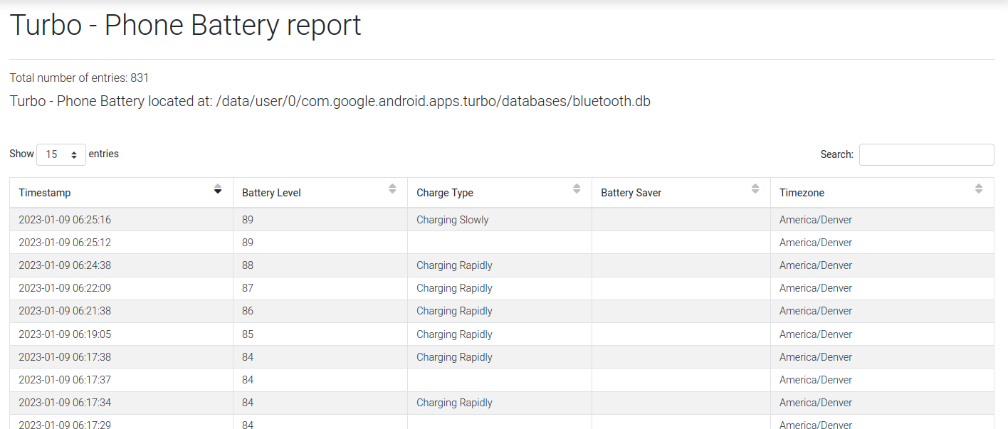 Battery Report